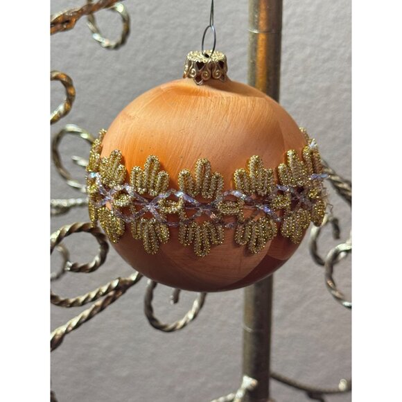 West Germany Koestel Christmas Ornament Burnt Orange - Picture 4 of 8